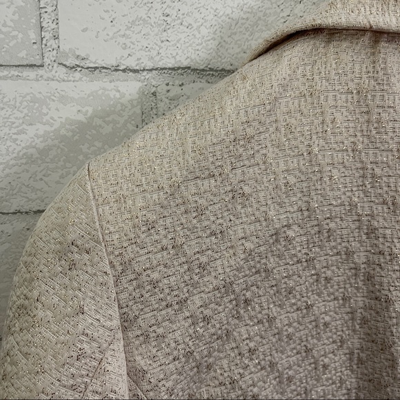 A NEW DAY Cream & Gold Shimmer Moto Jacket Blazer - Picture 9 of 10